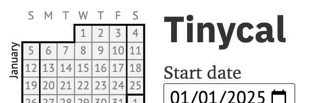 Tiny Calendar